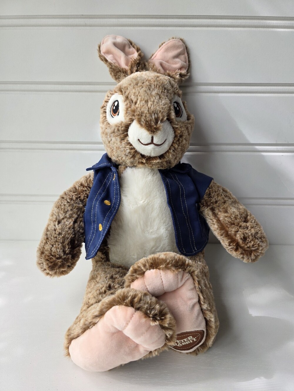 Peter Rabbit 2 Movie 2023 Soft Plush Blue Jacket Coat Brown White Bunny 18”